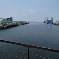 プールエリアからマニラ湾を望む