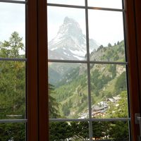 朝食のスペースからも見えます