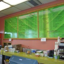 オーダーするときにボードのメニューでオーダーします