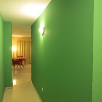 客室内の長い廊下