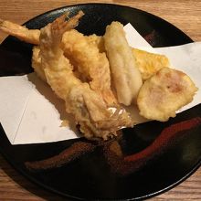 穴子、しらさ海老、トウモロコシ、蓮根、いちじく