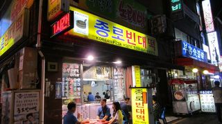 鍾路ピンデトッ　　釜山でも緑豆のピンデトッが食べられる