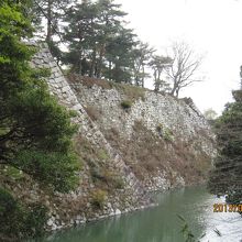 伊賀上野城の高石垣