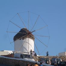 ミコノス島の風車を撮影