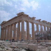 パルテノン神殿で撮影