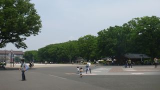 数多くのモニュメントがある公園