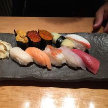 帰りにはお寿司を。