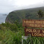 ２０１５年サマーバケーション・ハワイ島　ポロル渓谷は車で行き止まりの場所にあります