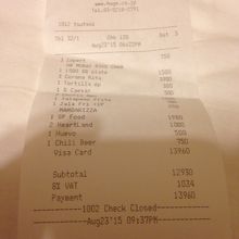 3人で14000円ほど。