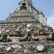 大仏塔の上の方に有る像の彫刻に注目！