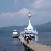 山中湖に浮かぶ白鳥