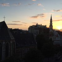 部屋からグランプラス方面を眺める