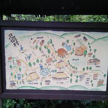 村の地図です