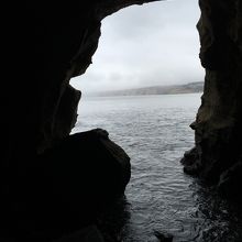 本来は空と海の青さが見れる場所。今回は曇っていた。