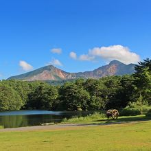 磐梯山と弥六沼