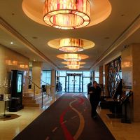 ロビー周辺はちょっと天井が低く暗め。