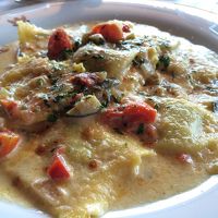 ホテル内のレストランにて　ラビオリ