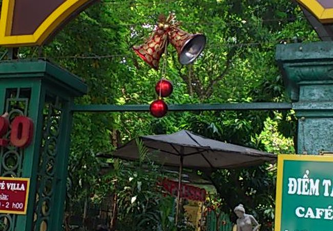 地元のオープンカフェ