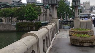 オフィス街のレトロな橋