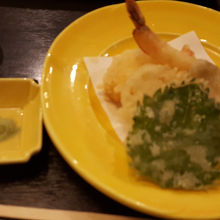 夕食天ぷら