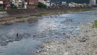 下呂温泉はこの川沿い