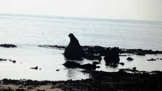 海に向かうゴジラ