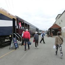 駅のロッキーマウンテニア号
