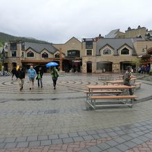 ウィスラーのバスストップ近辺