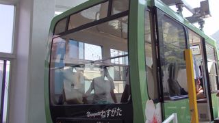駅前から寝姿山へつなぐロープウェイ