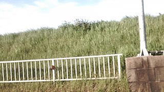 スーパー堤防の河川敷