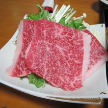 雫石牛のしゃぶしゃぶのお肉です