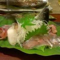 ピクピク動いていた岩魚のお刺身