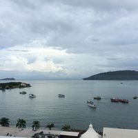 朝食は最上階です。見晴らし良し