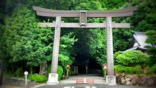 木の香りを感じる神社。夜の参拝もお勧め