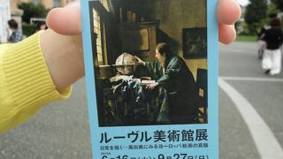 平日でもすごい人です。ルーヴル美術館展。