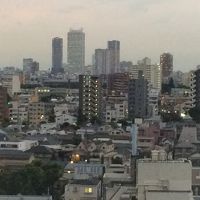 部屋からの眺め。右のすぐ横に同じ高さのマンションがあります