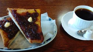 ほっと出来る場所、美味しいトーストとコーヒー