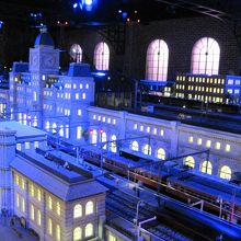 １日の風景を楽しめるジオラマ