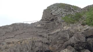 とても珍しい玄武岩の岩