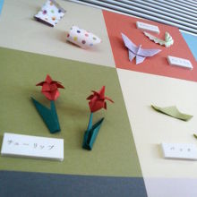 懐かしい折り紙作品などが展示されてました。