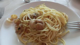 ポンペイの遺跡の側でスパゲッティが美味しい