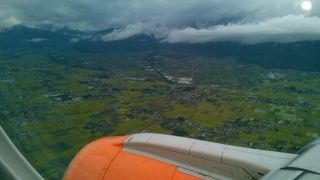 フジドリームエアラインズで松本空港に到着