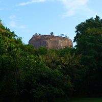 プールサイドからシギリヤロックが見えます