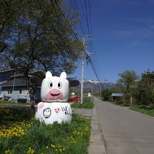 入り口には牛のオブジェ