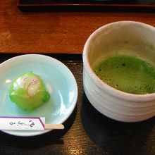 お店でいただいた抹茶セット （上生菓子を選べる）