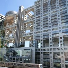 窓からの風景…そこにはフジテレビとゆりかもめ