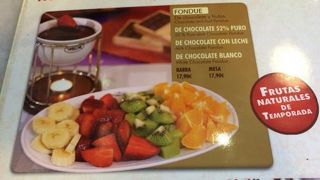 チョコフォンデュが美味しい