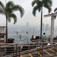 プール、朝、曇りです…(^^;;