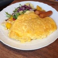 朝食：チーズスフレオムレツ