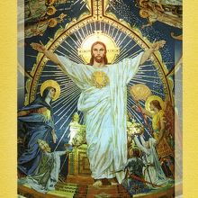 内部のモザイク　（撮影できなかったのでポストカード）